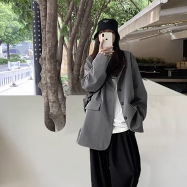 レディース ジャケット 上着 ミモレ 長袖 かわいい 大人可愛い きれいめ シンプル カジュアル 上品 おしゃれ かっこいい レトロ こなれ感 ラフ ガーリー ルーズ 個性的 クール モード系