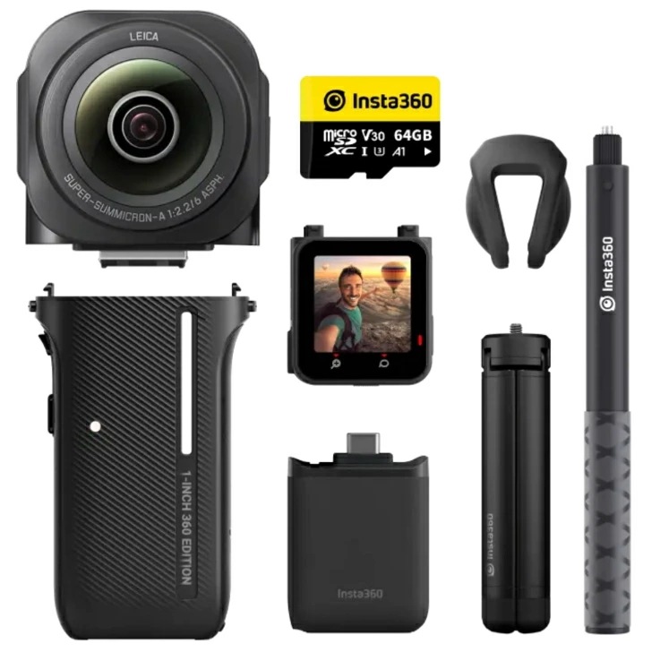 Insta360 ONE RS 1インチ360度版 バーチャルツアーキット (ONE RS 1インチ 360度版アウトドア三脚120cm自撮り棒64GB SDカード) 360度カメラ 正規代理
