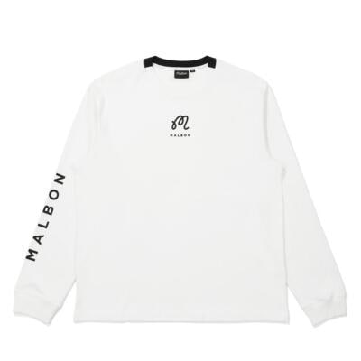Malbon Golf純正 MポイントCPミッドレイヤー ホワイト（メンズ）