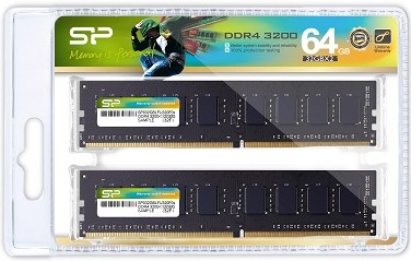 SiliconPower（シリコンパワー） PC4-25600 (DDR4-3200）288pin UDIMM 64GB（32GB×2枚) SP064GBLFU320F22 13,845円