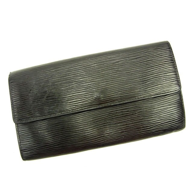 長財布 ファスナー 二つ折り エピ ポシェットポルトモネクレディ ノワール（ブラック） 中古