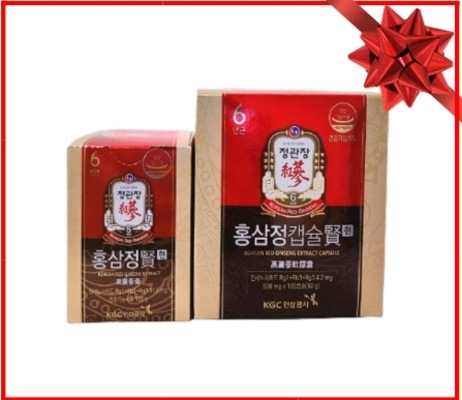 (1人 package) 紅參精 賢 120g + 紅参錠カプセル化(100カプセル) or 交差購買 8,580円