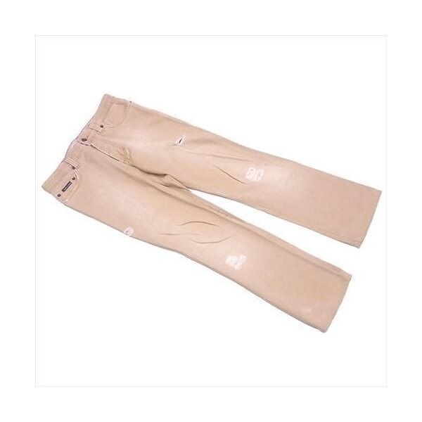 パンツ クラッシュ ジーンズ カラーデニム 30 44 ドルガバ ベージュ 中古