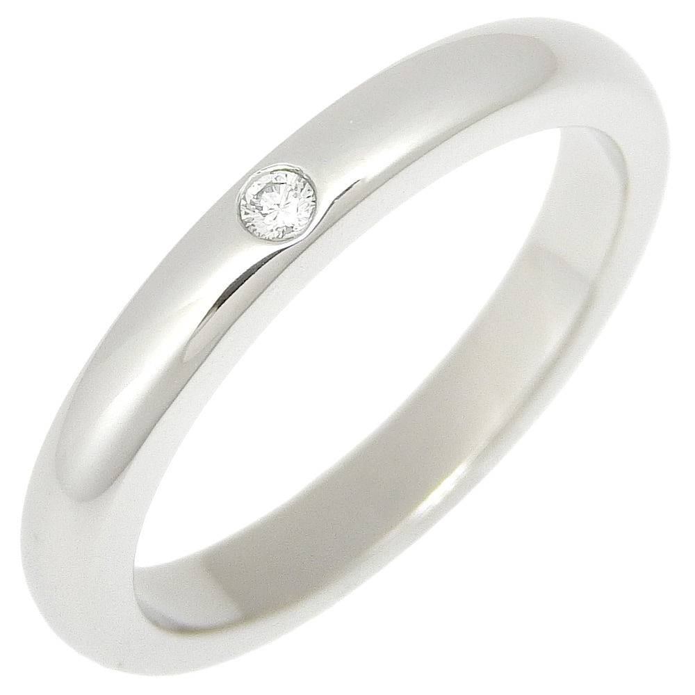 スタッキング バンドリング エルサ・ペレッティ リング・指輪 Pt950プラチナ ダイヤモンド 9号 約5.1g レディース 中古品 Aランク