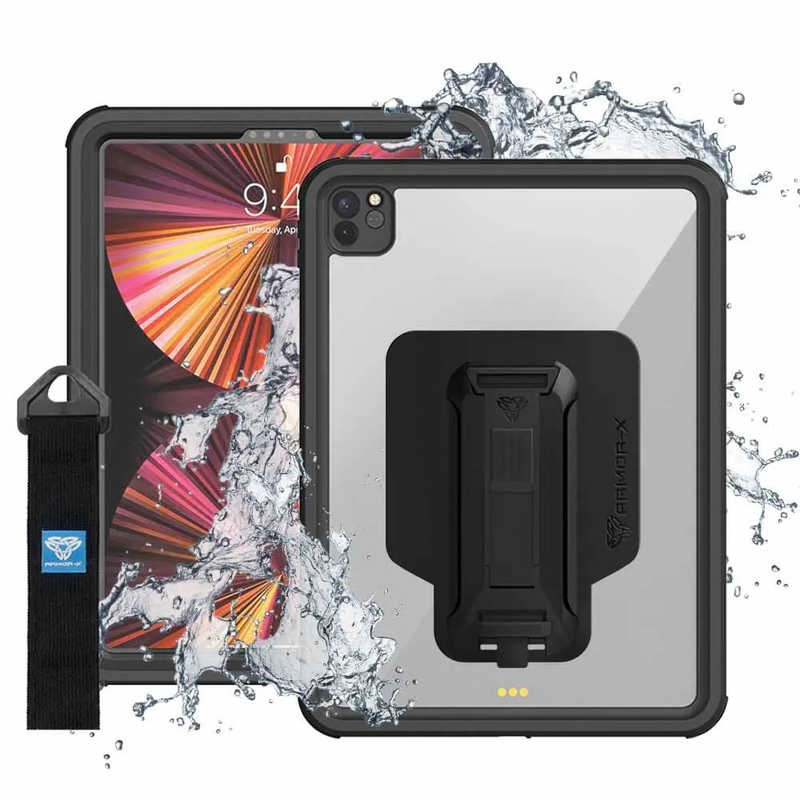ARMORX　ARMORX IP68 Waterproof Case with Hand Strap for 11inch iPad Pro ( 3rd2nd ) ［ Black ］　MXSA15S