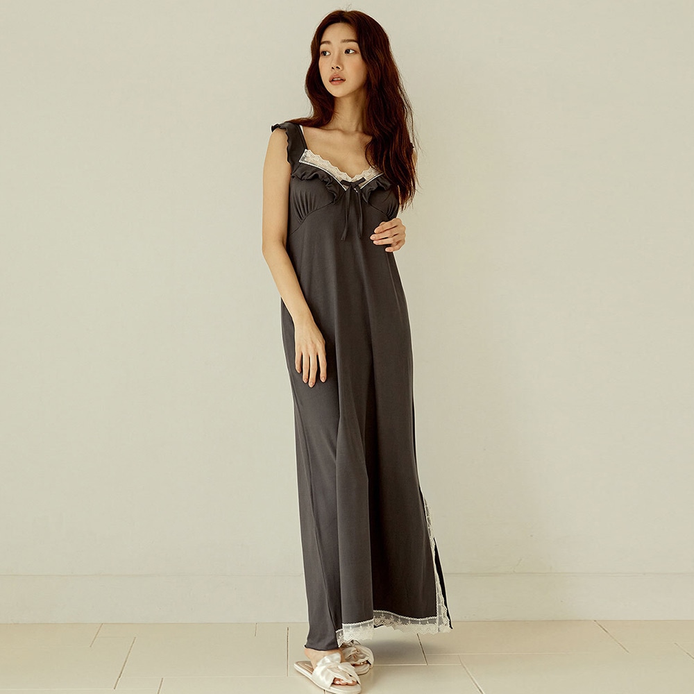 女性ベラドンナスパンワンピース(袖なし)韓国パジャマルームウェア