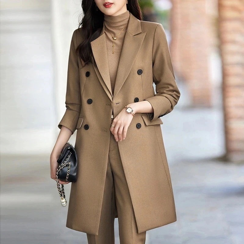 セットアップトレンチコートスーツアウタースーツスーツスーツレディース春秋作おしゃれビジネスウェア高級感ビジネスセットウェア