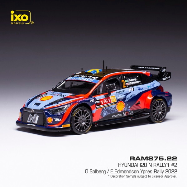 イクソモデル ヒョンデ i20 N RALLY1 2022年イープルラリー #2 O.Solberg/E.Edmondson RAM875