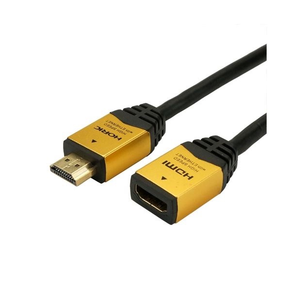 (まとめ)HORIC ハイスピードHDMI延長ケーブル 1.5m ゴールド HDFM15-168GD5セット
