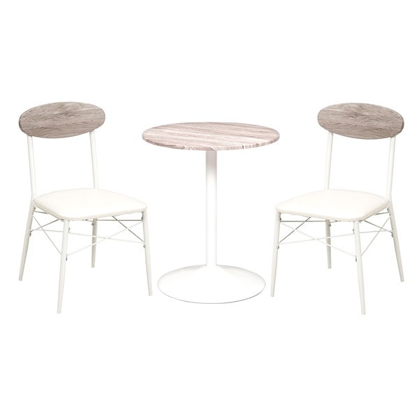 LT-4918WH78WH-S テーブル&チェア3点セット ホワイト メーカー直送 11,248円