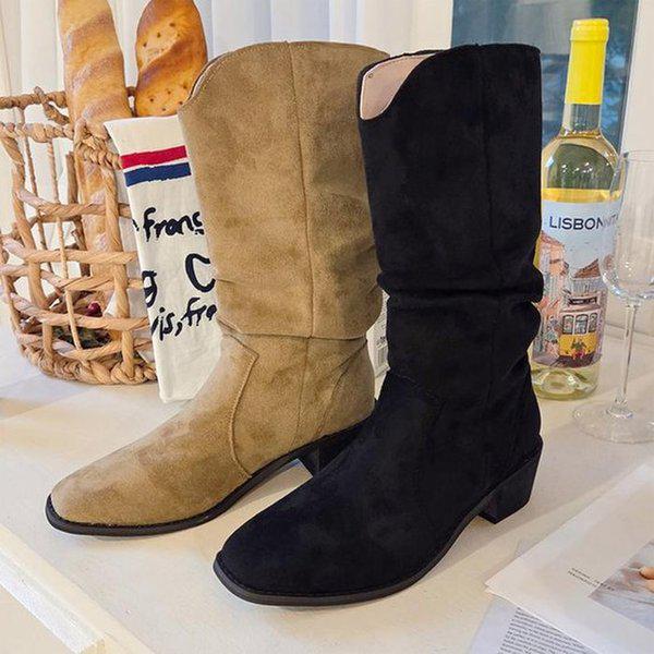 女性スエードスラウチミドルブーツ 6,358円