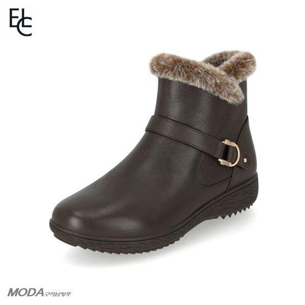軽量クッション起毛防寒女性アンクルブーツLCWA67U54C-85GN