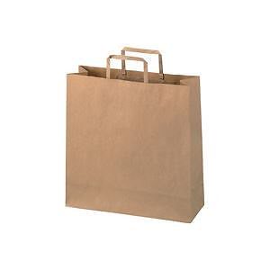 （業務用5セット）ジョインテックス 手提袋 平紐 茶 中 50枚 B292J-B