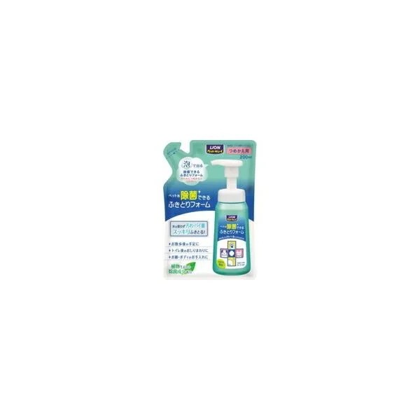 【1ケース】【お取り寄せ対象品】ペットキレイ 除菌できるふきとりフォーム つめかえ用 200ml *24個