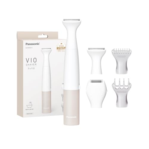 シナモロールステッカー付パナソニック 除毛器 フェリエ VIO専用シェーバー IPX7防水 ドライ剃り 乾電池式 ベージュ調 ES-WV63-E【2025年発売】