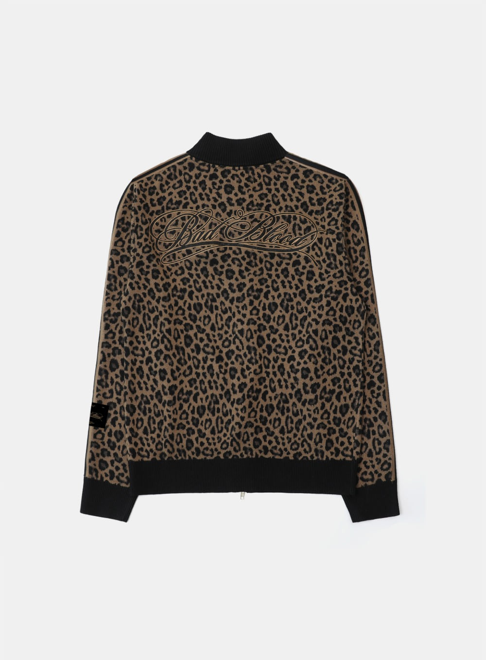【BADBLOOD】 DARK CLASSIC KNIT TRACK ZIP-UP : LEOPARD