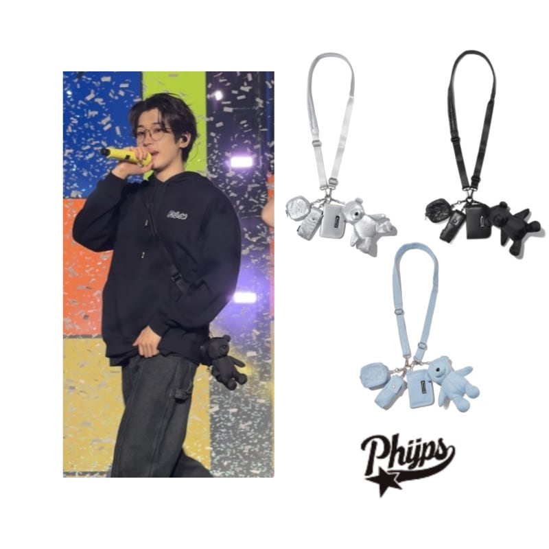 [SEVENTEEN ウォヌ/スングァン 着用] BEAR KEYRING MODULE CROSS BAG 3color