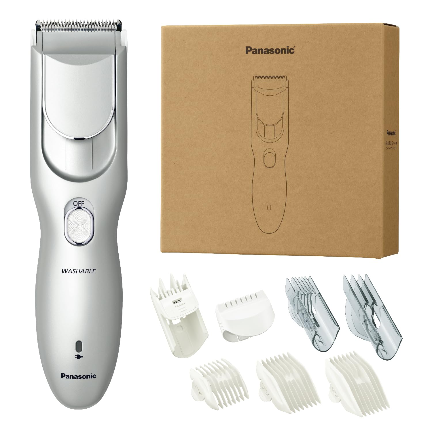 パナソニック バリカン ヘアカッター ファミリータイプ 充電 交流式 シルバー ER-NGFJ2-S 【Amazon.co.jp限定】