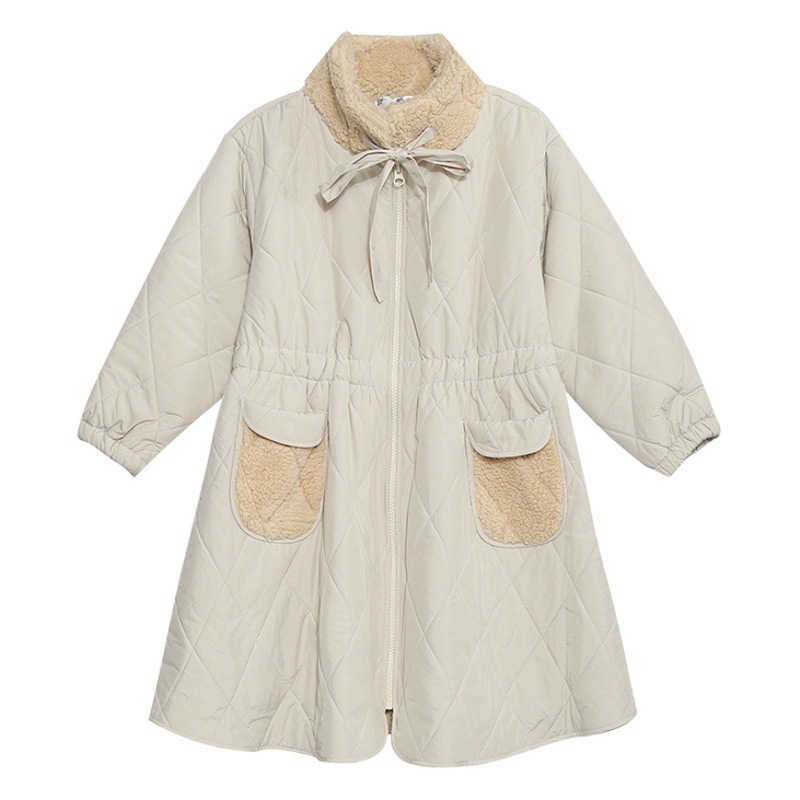 W523 Stylish Plus-Size Women s Korean-Style Cotton Jacket for Chubby Women, Mid-Length Warm Cotton C 21,093円