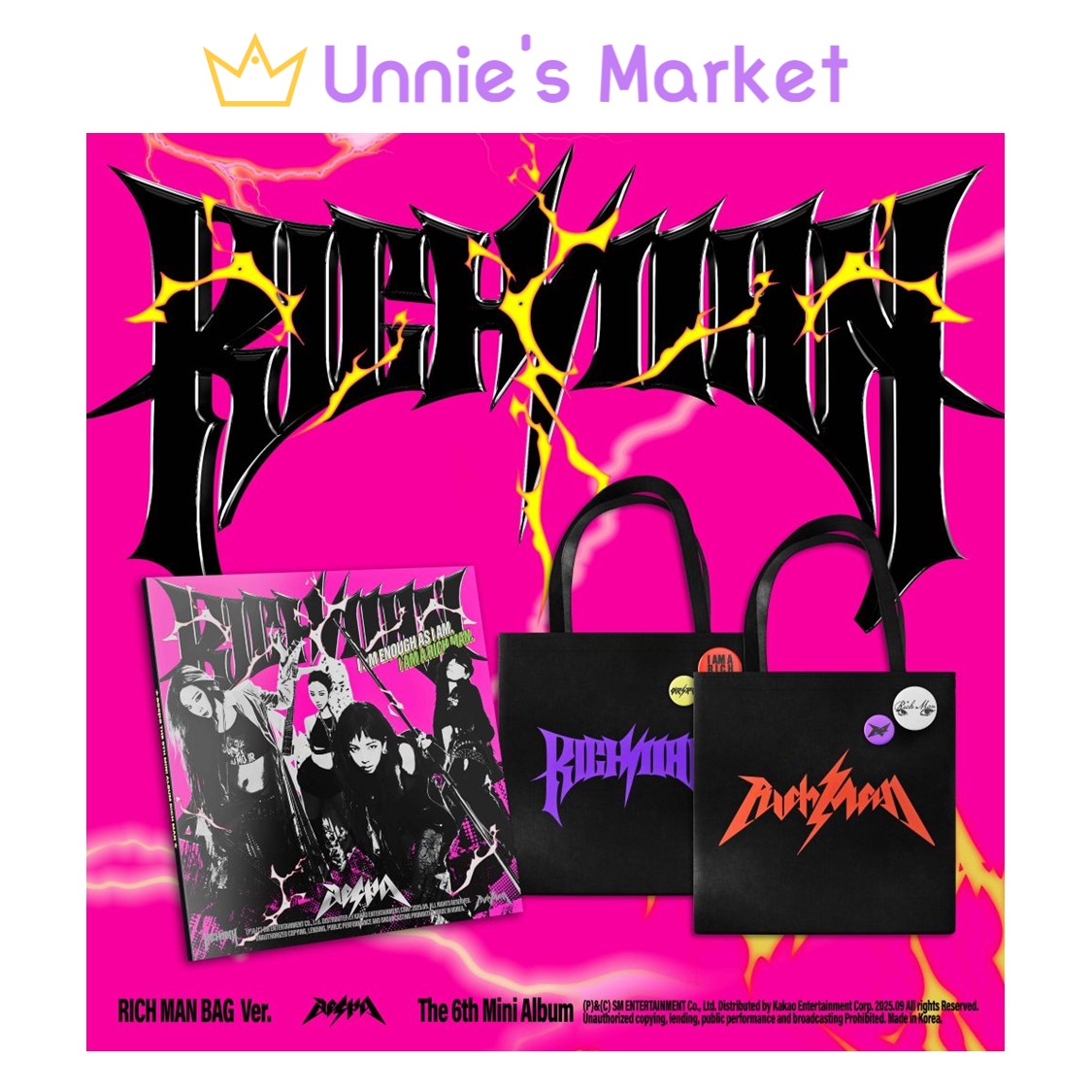 [SET] aespa [Rich Man] RICH MAN BAG Ver. + Free Photocard 1EA(fan-made)
