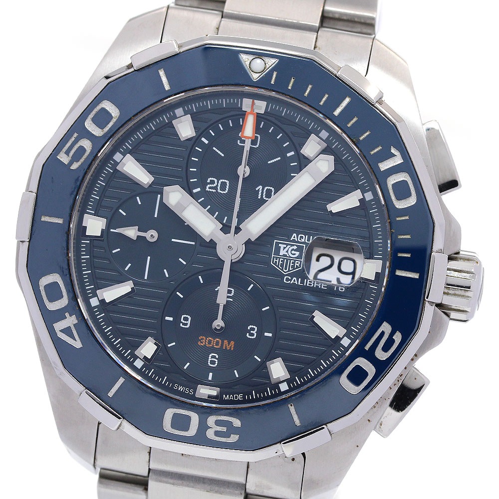 タグホイヤー TAG HEUER CAY211B-0 アクアレーサー キャリバー16 クロノグラフ 自動巻き メンズ _843614【中古】