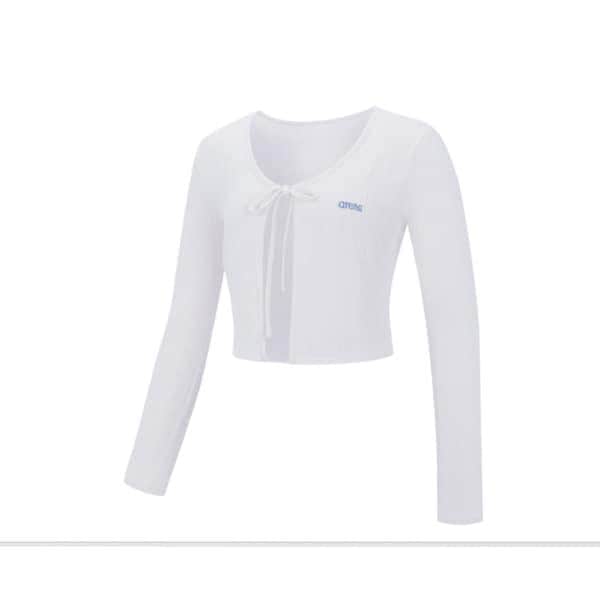 セリーカーディガンカバーアップA6SL1QR01（WHTLPK）