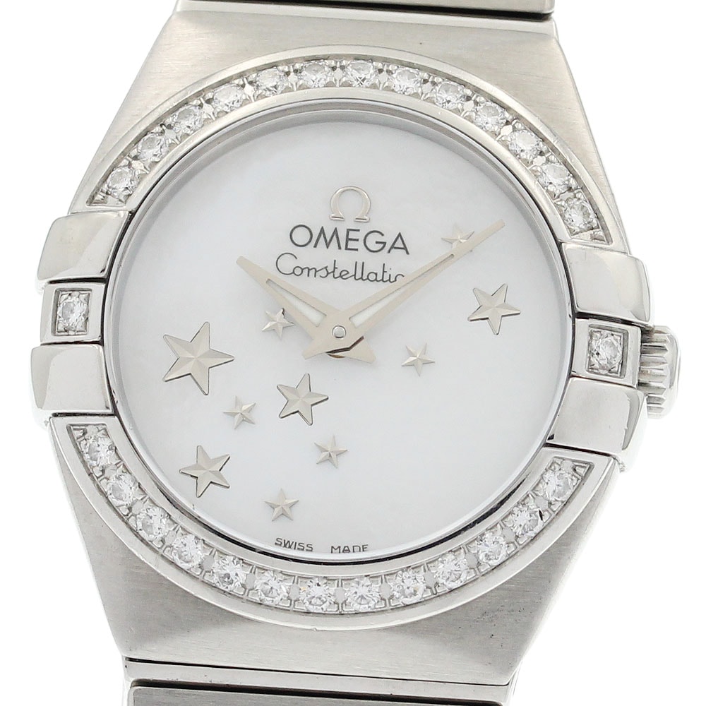 オメガ OMEGA 123.15.24.60.05.003 コンステレーション ブラッシュ ダイヤベゼル クォーツ レディース _950687【中古】