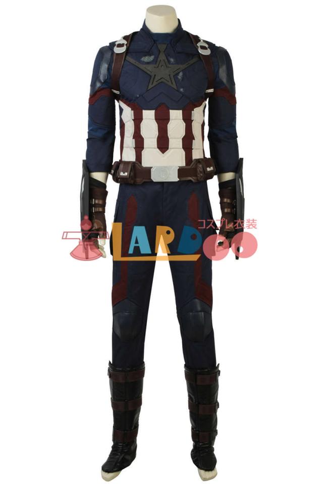 新タイプ追加 激安販売 戦損版 アベンジャーズインフィニティ・ウォー キャプテン・アメリカ スティーブ・ロジャース コスプレ衣装 キャラクター仮装[4078A]