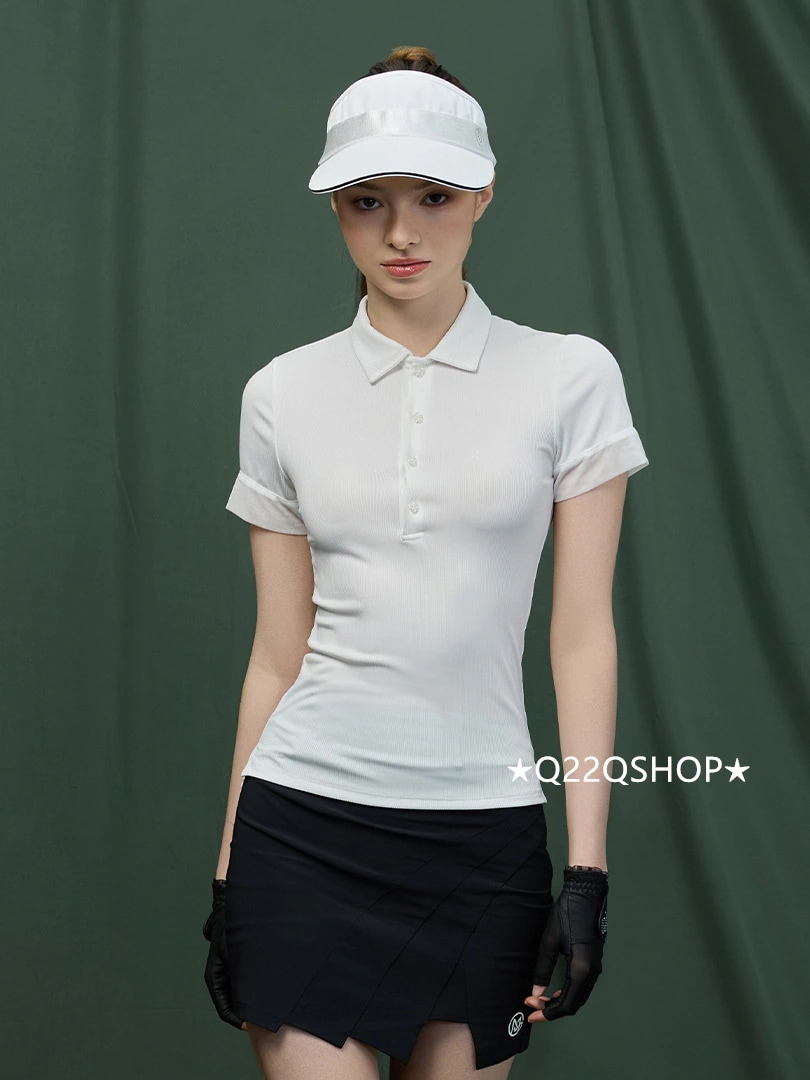 ゴルフウェア 2025 春夏 上下セット レディース 韓国風 白 黒 冷感 poloシャツ 半袖 Tシャツ スカート 速乾 通気 スポーツウェア テニスウェア 女性 かわいい おしゃれ