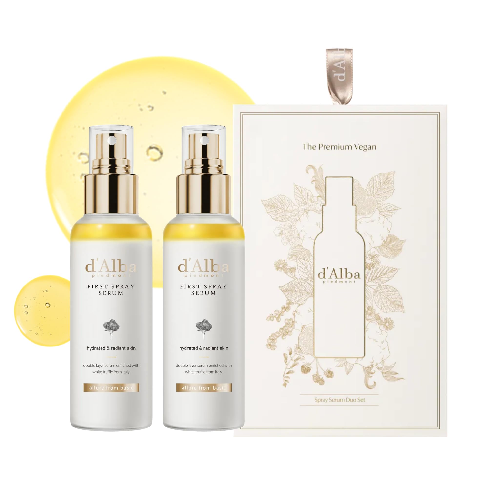 【dAlba公式】ファーストスプレーセラム デュオ (100ml×2本) ギフトセット ミスト化粧水 保湿ミスト 保湿セラム 潤いミスト エッセンスミスト 二層式 化粧水 敏感肌 乾燥肌 弾力 毛穴