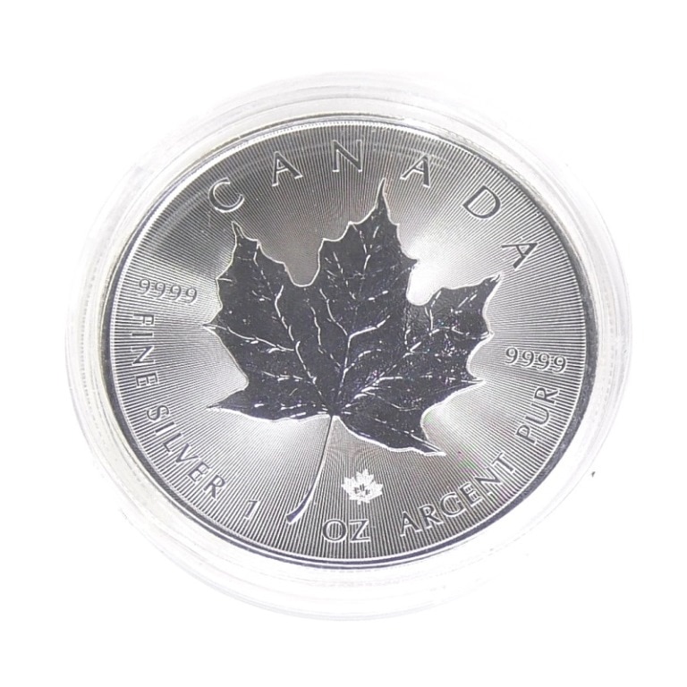 メイプルリーフ銀貨 1oz 2024年 キズ有 メイプル銀貨 メープルリーフコイン メープルリーフ銀貨 1オンス 【中古】(66809)
