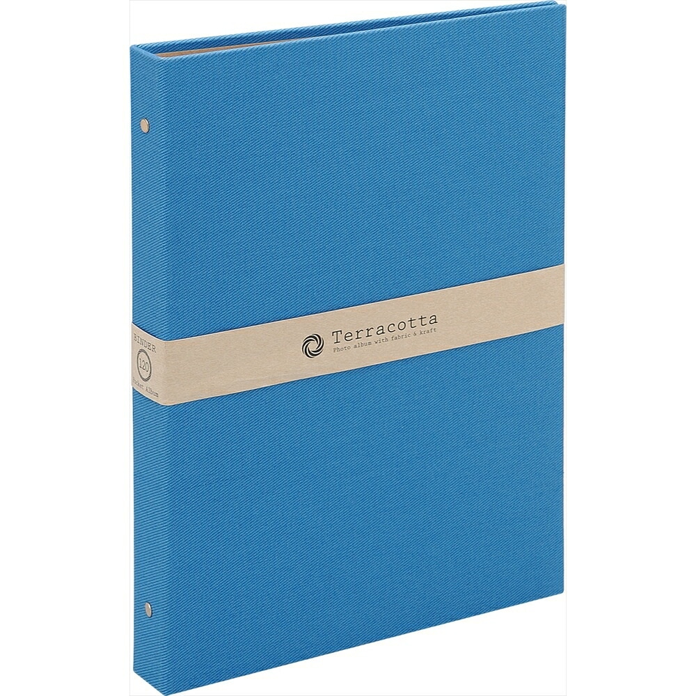 （まとめ買い）テラコッタ バインダー式ポケットアルバム L判3段120枚 ブルー TER-L3Y-140-B [x3]