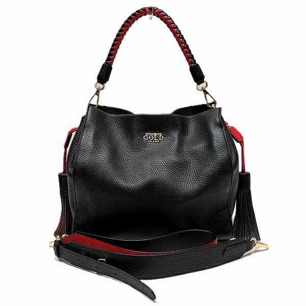 ココセリュックスゴールド タッセル付き3WAY 205DA0303 バッグ ハンドバッグ 【中古】