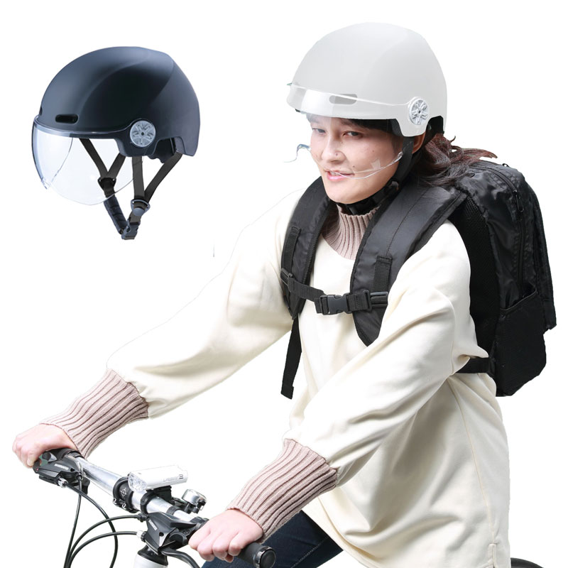 自転車 ヘルメット シールド付き 虫 おしゃれ かわいい レディース 男女兼用 中学生 高校生 子供 sgマーク 安全規格 耐衝撃 通気性 川住製作所 H103