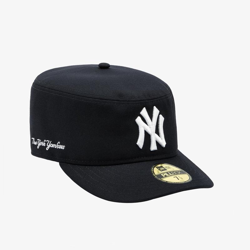 MLB ニューヨーク ヤンキース プリカーブド フィルボックス フィテッドキャップ ネイビー 14881447