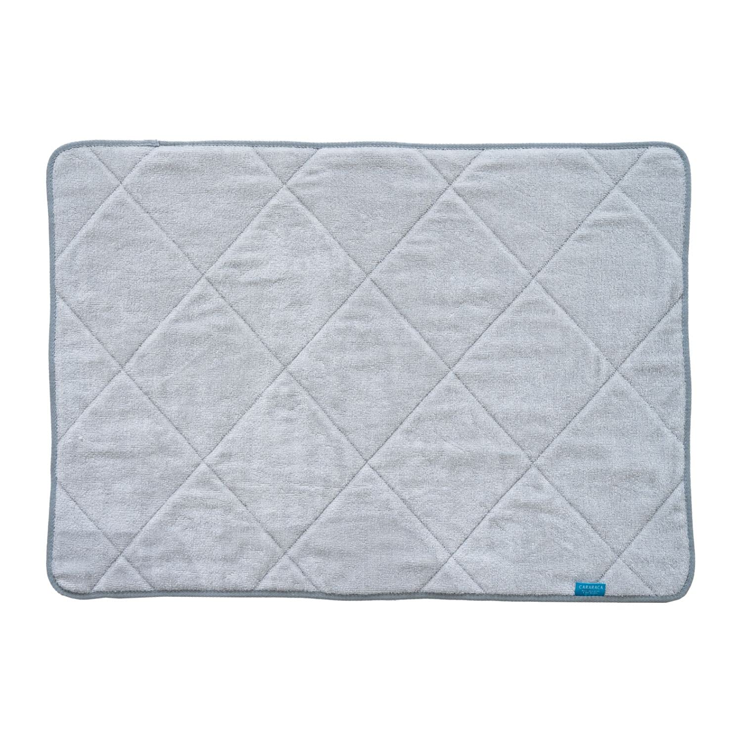 オカ(OKA) PLYS カララカ バスマット 約50cm×70cm グレー (乾度良好 吸水 速乾 抗菌防臭 乾燥機OK タオル地)