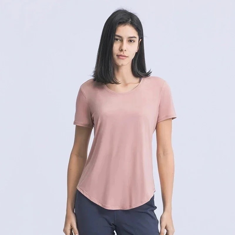 Tシャツ お家ヨガウェア おしゃれヨガウェア お家ヨガウェアおしゃれヨガウェア シンプル ゆったり運動ヨガウェア フィットネス 快適