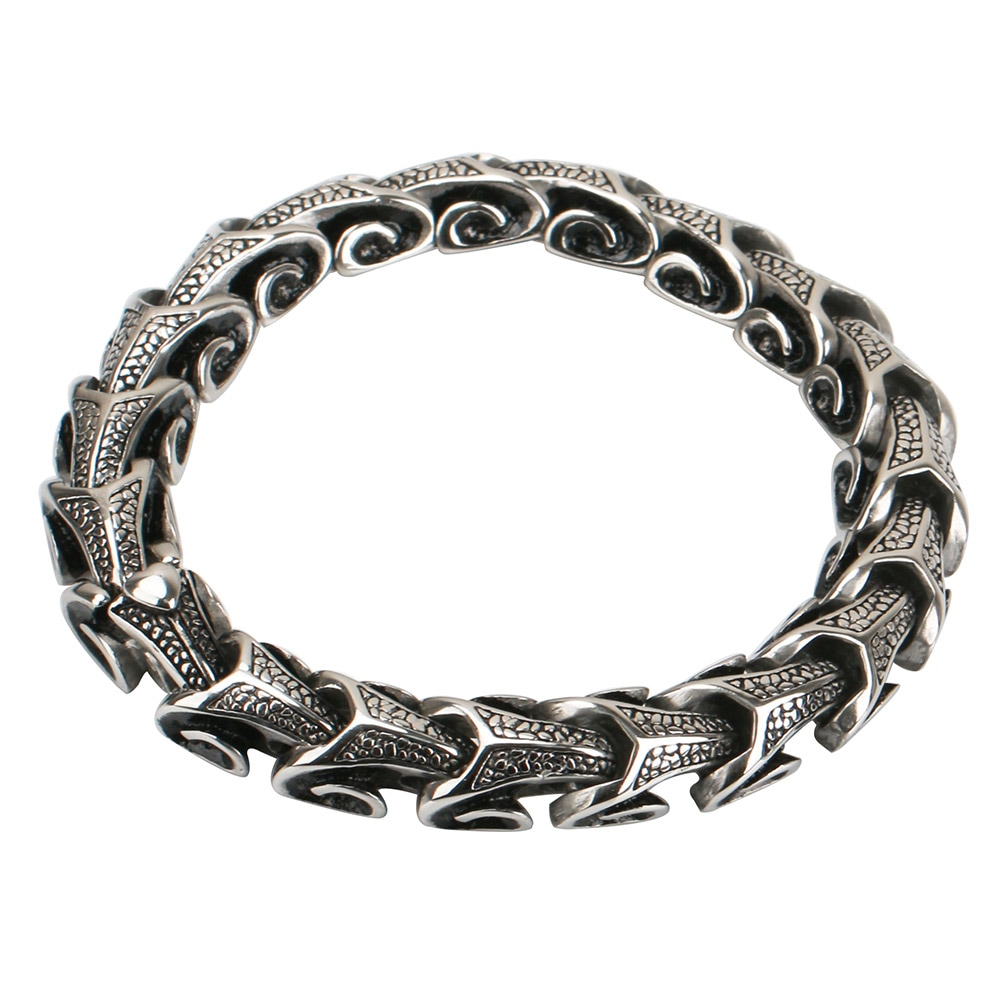 ステンレス スネークチェーンブレスレット [b061]