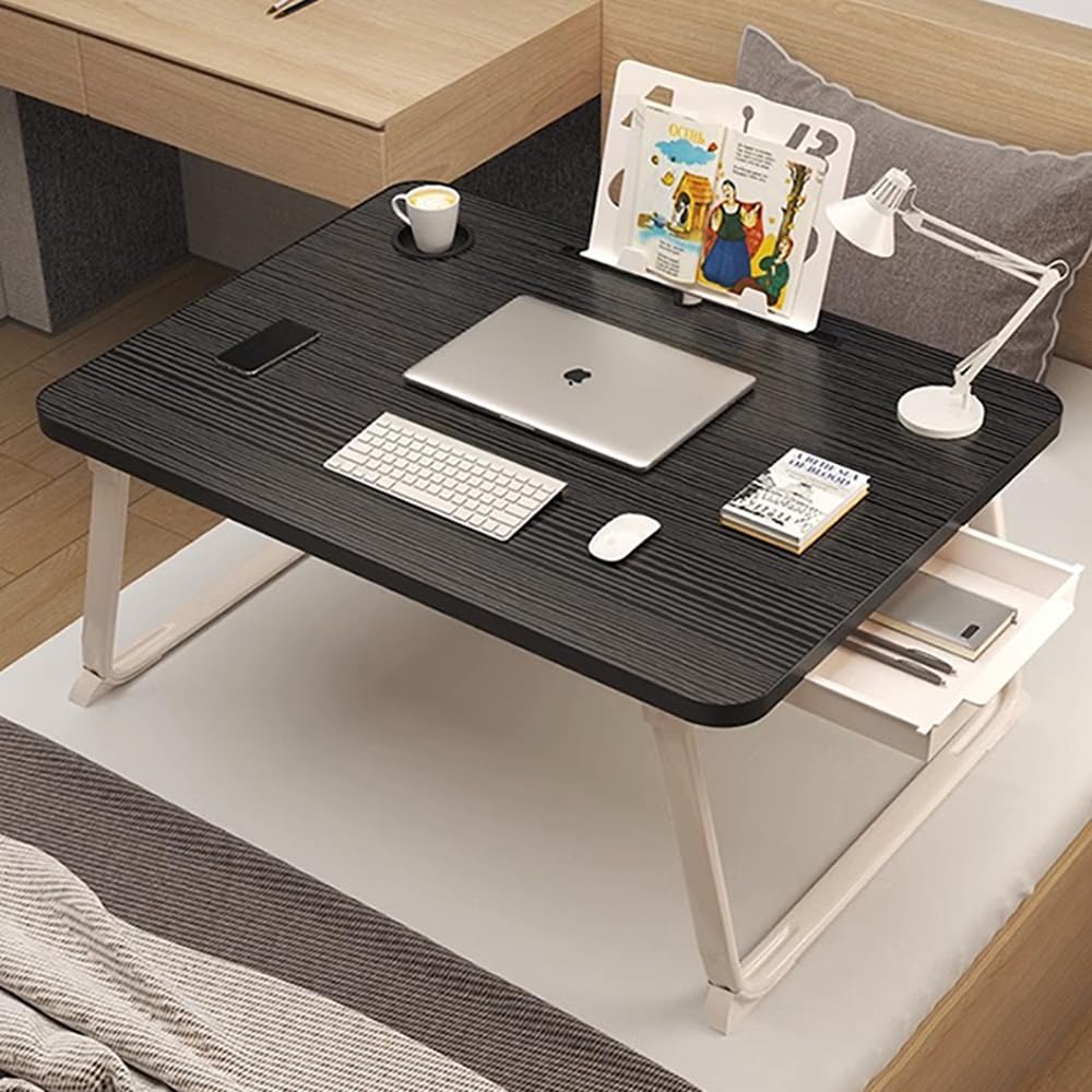 折りたたみテーブル 折り畳みテーブルパソコンデスク座卓 ベッドテーブル ローテーブル 凹溝付 き ラップトップテーブル ローテーブル PCデスク 大容量表面 多機能 軽量 ベッド 53560