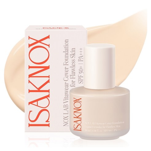 【Wid】 ノックスラボ ビタウェア カバー ファンデーション 30ml 21号ライトベージュ 1個・高カバー・ビタミンケア・低刺激・エイジングケア・メイクアップ・ファンデーション