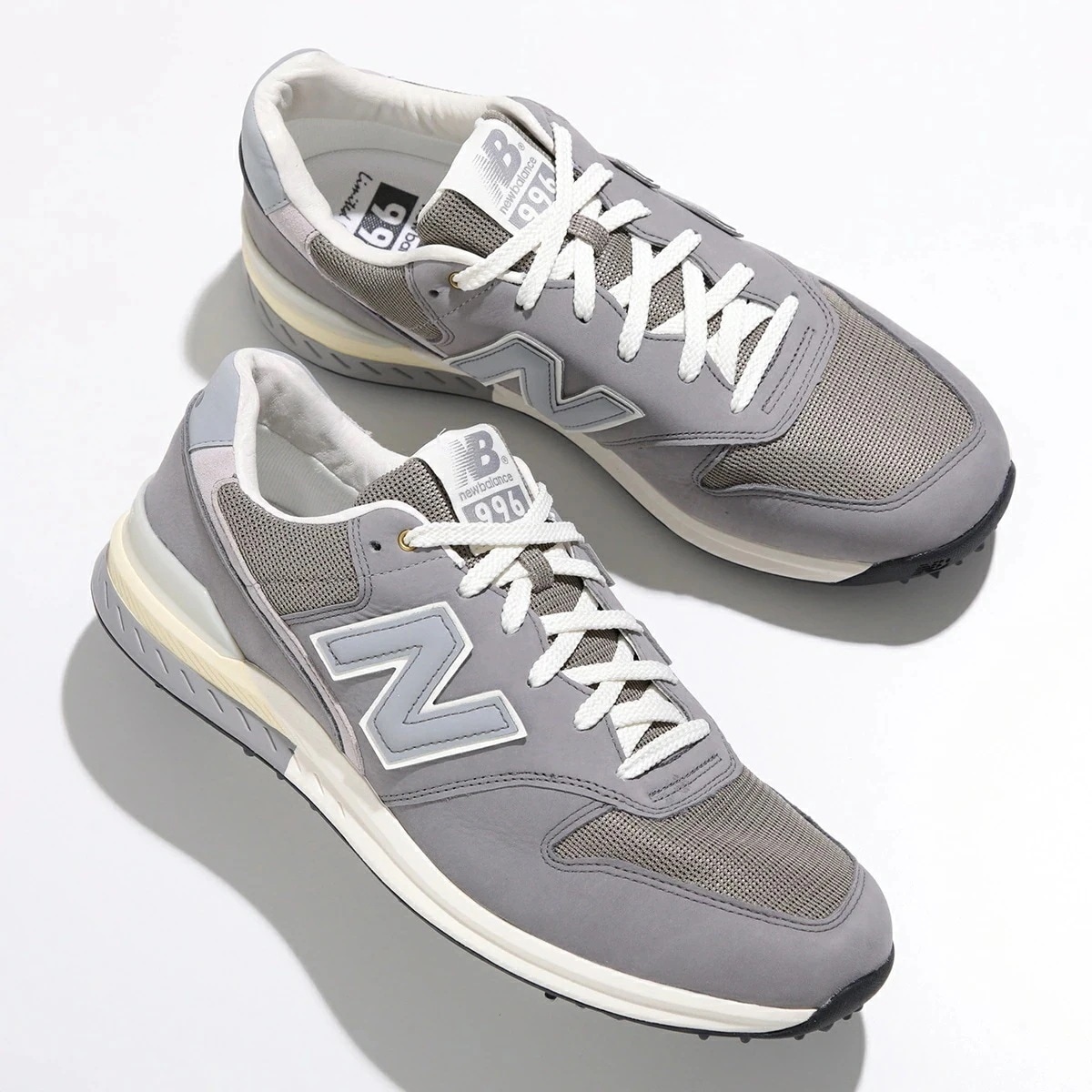 New Balance ニューバランス スニーカー GOLF ゴルフ MG996GY2 メンズ ローカット NBロゴ 防水 ヌバック メッシュ シューズ 靴 グレー