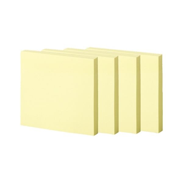TANOSEE強粘着ふせん 75x75mm パステルカラー/イエロー 1セット（30冊：10冊x3パック）