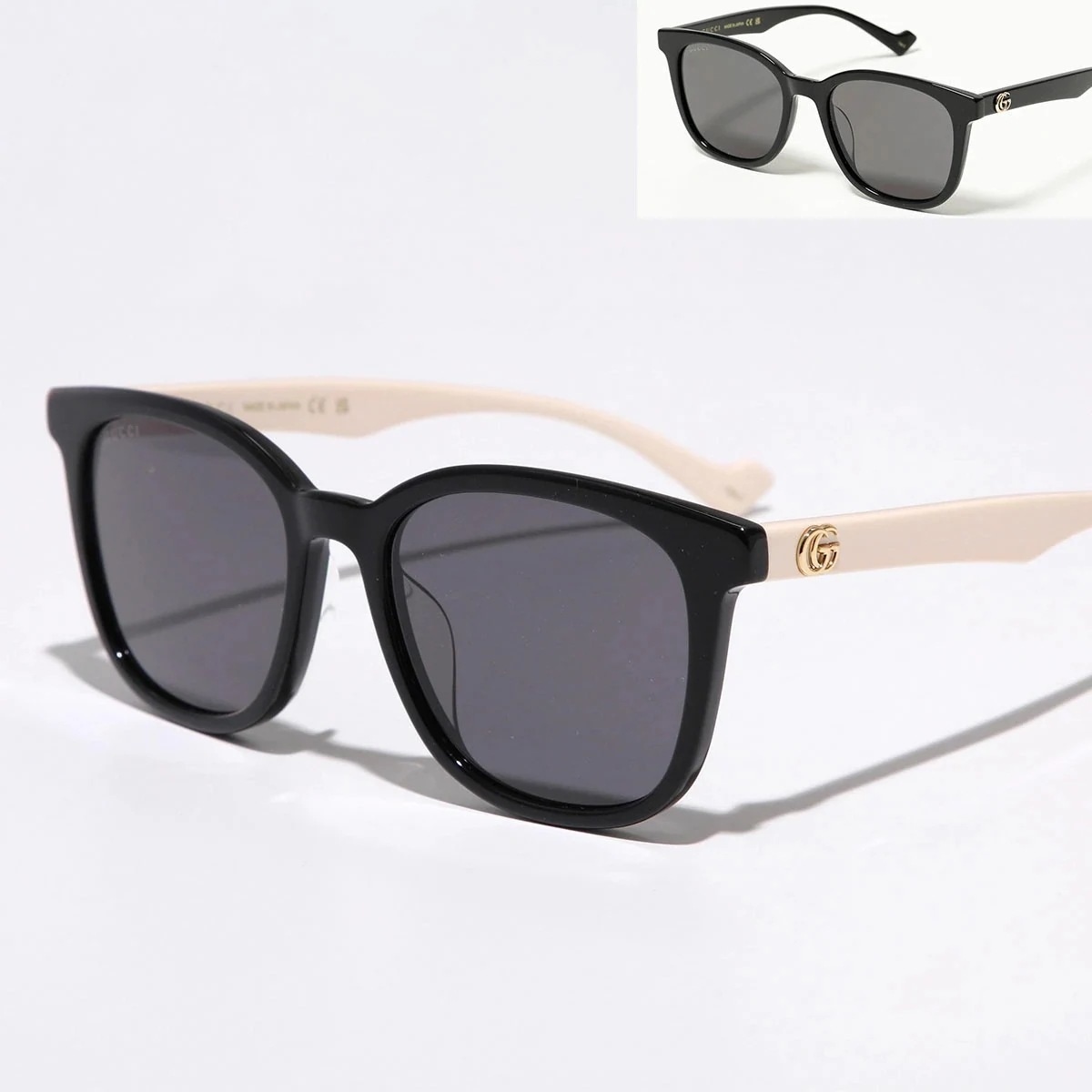 GUCCI グッチ サングラス GG1001SK レディース メガネ スクエア型 GGロゴ メタルロゴ 眼鏡 セルフレーム アイウェア カラー2色