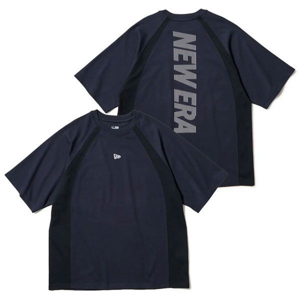 NEW ERA ニューエラ 半袖 オーバーサイズド パフォーマンス Tシャツ Vertical Logo ネイビー パフォーマンスアパレル 14674805