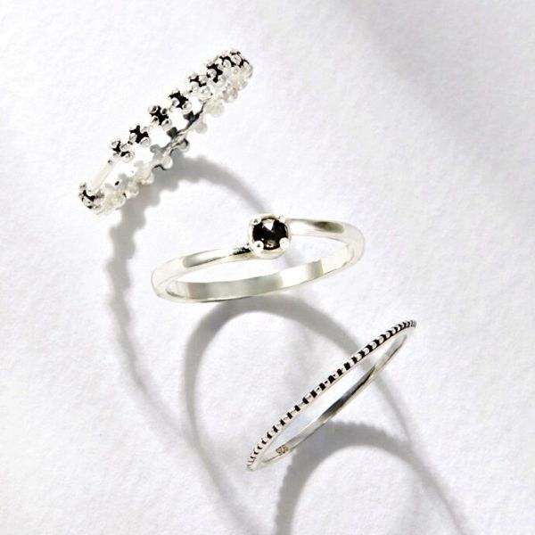 ZINIA LANCEMENT 光を盛り込んだ天然ダイヤモンドセット(ダイヤメインリング 1ea+シルバー925 ガードリング 2ea) MADE IN KOREA レスプアコレクション