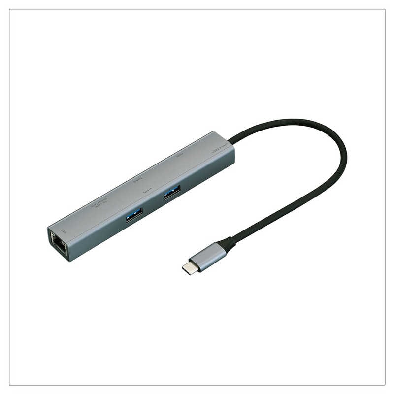 ナカバヤシ　PD対応 Type-C 6in1 スリムドッキングステーション ［USB Power Delivery対応］　UD-C07GY