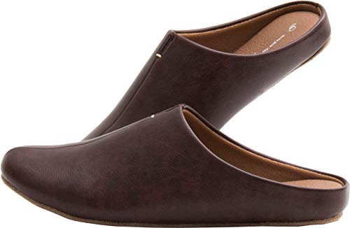 歩く を考えた スリッパ (ダークブラウン M 22.5-24.5cm) ルームズ メンズ レディース 室内 来客用 ルームシューズ