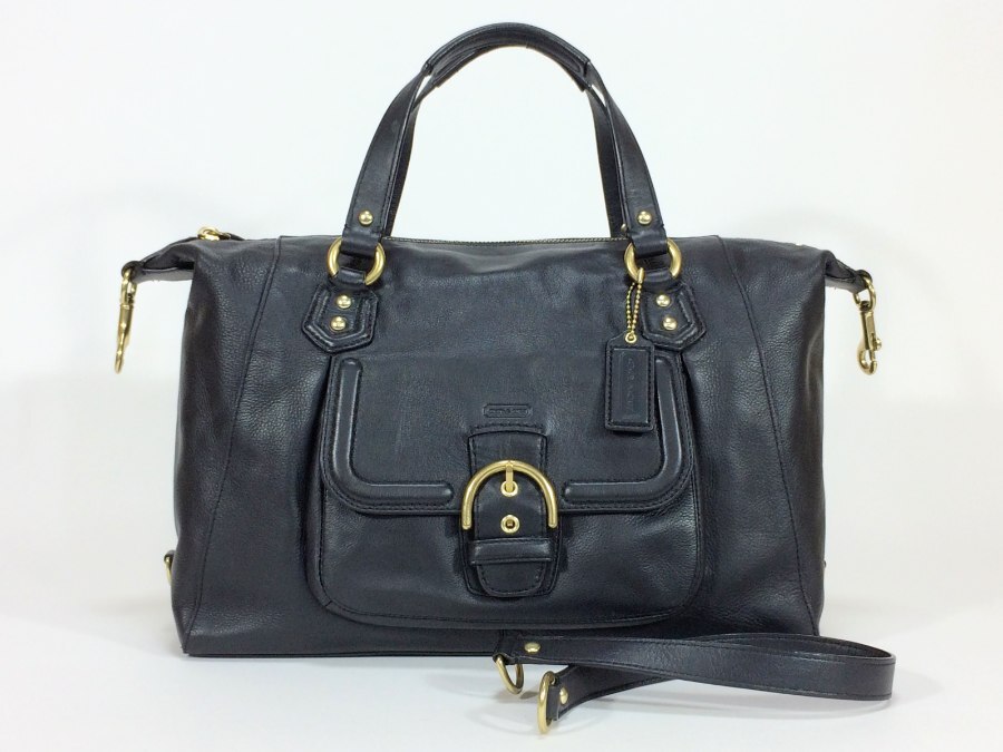ハンドバッグ 2way ショルダーバッグ レザー ブラック 【中古品】