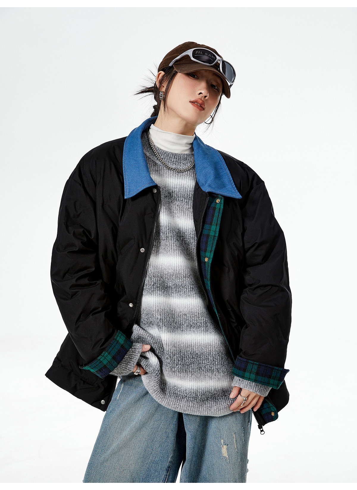 ふっくら中綿 2025秋冬 あたたかい アウター ベースボール 韓国防寒あったか暖かいかわいい厚手トレンド羽織るファッション系大人ゆったりカジュアルストリートサイズ丈シルエットレディース黑