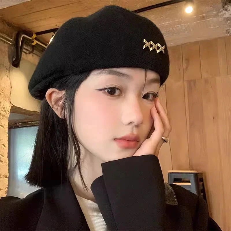 人气新作帽子高評価 ニット帽 韓国ファッション帽子 レディース ニット帽 秋冬 バケットハット 暖かい 帽子 小顔効果 防寒 可愛い 大きいサイズ 二ツト帽 厚手 保温 ニット帽 46aa505